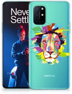 B2Ctelecom Telefoonhoesje OnePlus 8T Back Cover Siliconen Hoesje Super als Cadeautjes voor Jongens Lion Color