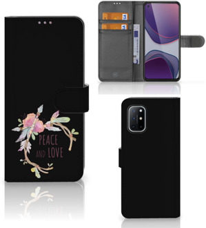 B2Ctelecom Telefoonhoesje OnePlus 8T Bookcase Boho Text