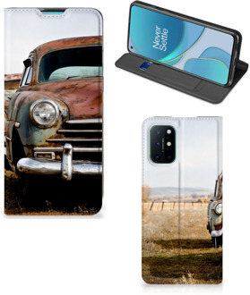 B2Ctelecom Telefoonhoesje OnePlus 8T Bookcover Vintage Auto