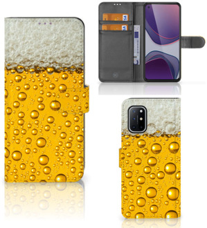 B2Ctelecom Telefoonhoesje OnePlus 8T Flip Cover Valentijn Cadeautje hem Bier