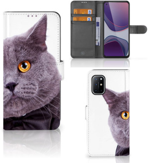 B2Ctelecom Telefoonhoesje OnePlus 8T Flipcover Case Kat