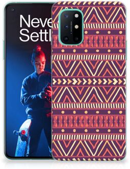 B2Ctelecom Telefoonhoesje OnePlus 8T Leuk TPU Backcase Aztec Purple