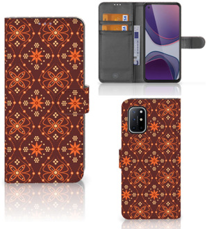 B2Ctelecom Telefoonhoesje OnePlus 8T Wallet Book Case Batik Brown