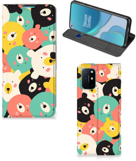 B2Ctelecom Telefoonhoesje OnePlus 8T Wallet Bookcase Bears