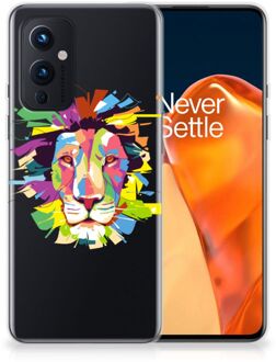 B2Ctelecom Telefoonhoesje OnePlus 9 Back Cover Siliconen Hoesje Super als Cadeautjes voor Jongens Lion Color