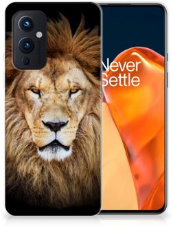 B2Ctelecom Telefoonhoesje OnePlus 9 Hippe Hoesjes Customize Super als Vaderdag Cadeau Leeuw