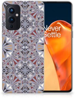 B2Ctelecom Telefoonhoesje OnePlus 9 Hoesje Flower Tiles