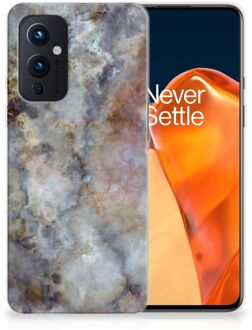 B2Ctelecom Telefoonhoesje OnePlus 9 Leuk TPU Backcase Marmer Grijs