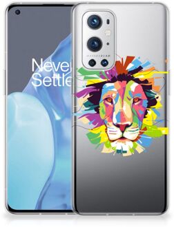 B2Ctelecom Telefoonhoesje OnePlus 9 Pro Back Cover Siliconen Hoesje Super als Cadeautjes voor Jongens Lion Color