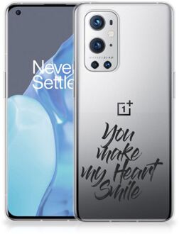 B2Ctelecom Telefoonhoesje OnePlus 9 Pro Backcover Soft Siliconen Hoesje Heart Smile