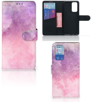 B2Ctelecom Telefoonhoesje OnePlus 9 Pro Flipcase Pink Purple Paint