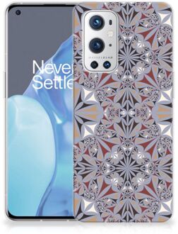 B2Ctelecom Telefoonhoesje OnePlus 9 Pro Hoesje Flower Tiles