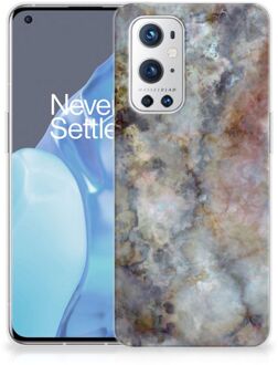 B2Ctelecom Telefoonhoesje OnePlus 9 Pro Leuk TPU Backcase Marmer Grijs