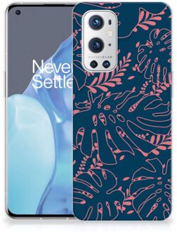 B2Ctelecom Telefoonhoesje OnePlus 9 Pro Silicone Back Cover Palm Leaves