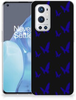 B2Ctelecom Telefoonhoesje OnePlus 9 Pro TPU Silicone Hoesje Vlinder Patroon