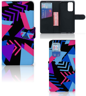 B2Ctelecom Telefoonhoesje OnePlus 9 Pro Wallet Book Case Design Funky Triangle