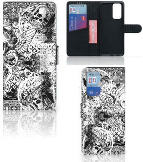 B2Ctelecom Telefoonhoesje OnePlus 9 Pro Wallet Book Case Skulls Angel