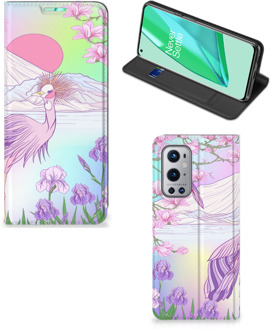 B2Ctelecom Telefoonhoesje OnePlus 9 Pro Wallet Bookcase Vogel