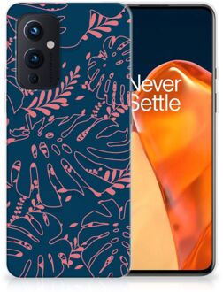 B2Ctelecom Telefoonhoesje OnePlus 9 Silicone Back Cover Palm Leaves