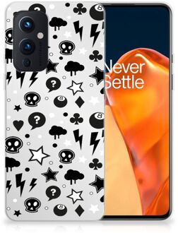 B2Ctelecom Telefoonhoesje OnePlus 9 Silicone Back Cover Silver Punk