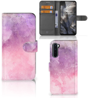 B2Ctelecom Telefoonhoesje OnePlus Nord Flipcase Pink Purple Paint