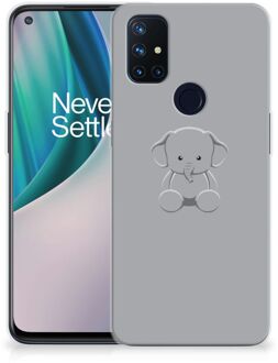 B2Ctelecom Telefoonhoesje OnePlus Nord N10 5G Hippe Hoesjes Baby Olifant