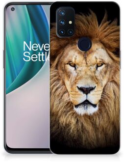 B2Ctelecom Telefoonhoesje OnePlus Nord N10 5G Hippe Hoesjes Customize Super als Vaderdag Cadeau Leeuw