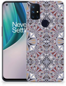 B2Ctelecom Telefoonhoesje OnePlus Nord N10 5G Hoesje Flower Tiles