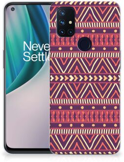 B2Ctelecom Telefoonhoesje OnePlus Nord N10 5G Leuk TPU Backcase Aztec Purple