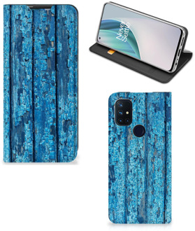 B2Ctelecom Telefoonhoesje OnePlus Nord N10 5G Magnet Case Wood Blue