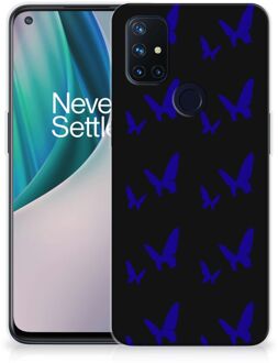 B2Ctelecom Telefoonhoesje OnePlus Nord N10 5G TPU Silicone Hoesje Vlinder Patroon