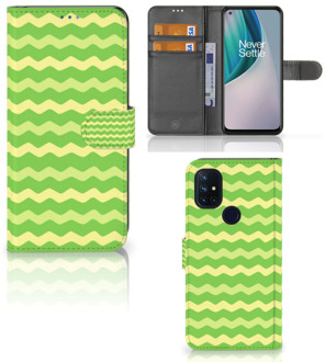 B2Ctelecom Telefoonhoesje OnePlus Nord N10 Book Case Waves Green