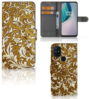 B2Ctelecom Telefoonhoesje OnePlus Nord N10 Bookcase Barok Goud