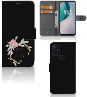 B2Ctelecom Telefoonhoesje OnePlus Nord N10 Bookcase Boho Text