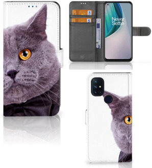 B2Ctelecom Telefoonhoesje OnePlus Nord N10 Flipcover Case Kat