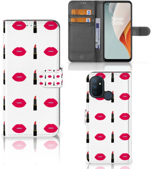 B2Ctelecom Telefoonhoesje OnePlus Nord N100 Beschermhoes Lipstick Kiss