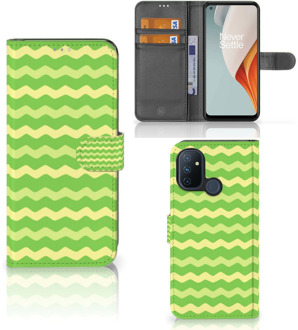 B2Ctelecom Telefoonhoesje OnePlus Nord N100 Book Case Waves Green