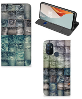 B2Ctelecom Telefoonhoesje OnePlus Nord N100 Bookcover Spijkerbroeken