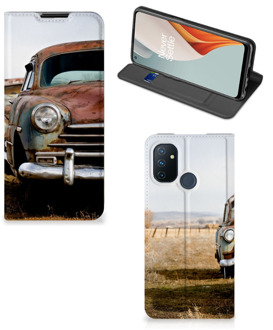 B2Ctelecom Telefoonhoesje OnePlus Nord N100 Bookcover Vintage Auto