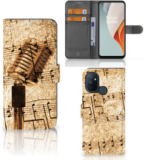 B2Ctelecom Telefoonhoesje OnePlus Nord N100 Cover Ontwerpen Bladmuziek