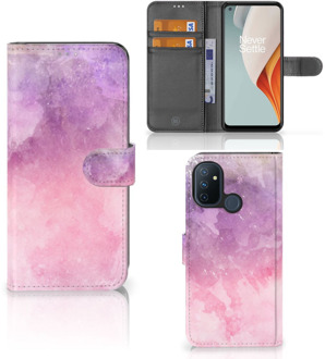 B2Ctelecom Telefoonhoesje OnePlus Nord N100 Flipcase Pink Purple Paint