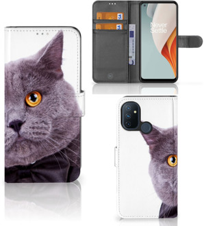 B2Ctelecom Telefoonhoesje OnePlus Nord N100 Flipcover Case Kat