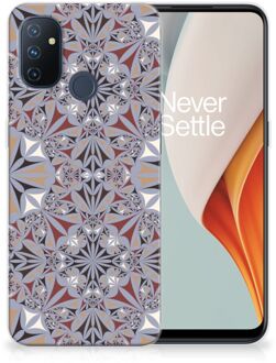 B2Ctelecom Telefoonhoesje OnePlus Nord N100 Hoesje Flower Tiles