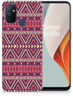 B2Ctelecom Telefoonhoesje OnePlus Nord N100 Leuk TPU Backcase Aztec Purple