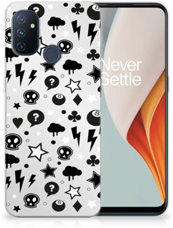 B2Ctelecom Telefoonhoesje OnePlus Nord N100 Silicone Back Cover Silver Punk