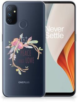 B2Ctelecom Telefoonhoesje OnePlus Nord N100 TPU Siliconen Hoesje Boho Text