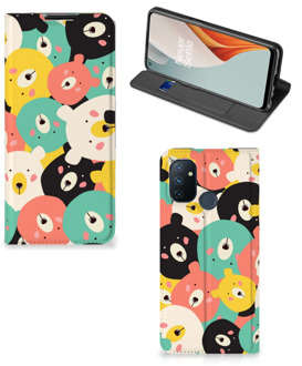 B2Ctelecom Telefoonhoesje OnePlus Nord N100 Wallet Bookcase Bears