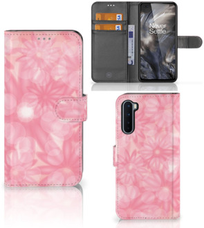 B2Ctelecom Telefoonhoesje OnePlus Nord Wallet Book Case Spring Flowers