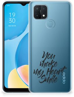 B2Ctelecom Telefoonhoesje OPPO A15 Backcover Soft Siliconen Hoesje Heart Smile