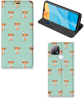 B2Ctelecom Telefoonhoesje OPPO A15 Bookcase Pups